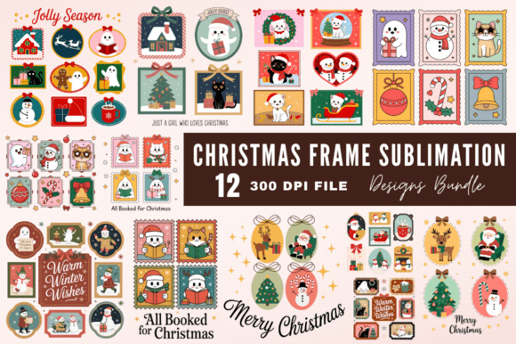 Download Christmas Frame Sublimation Designs - Premium Resources