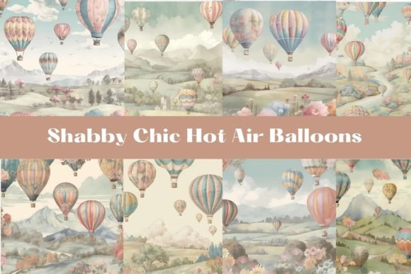 Download Shabby Chic Hot Air Balloon Backgrounds - Premium Resources