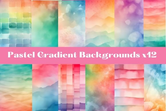 Download Watercolor Gradients, Pastel Colors X12 - Premium Resources