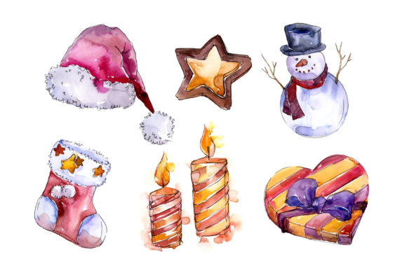 Download Christmas Winter Holiday Watercolor Set - Premium Bundle
