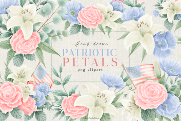 Download 4th of July Floral Illustrations - Illustration Collection